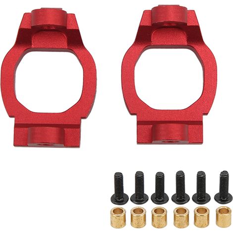 Support de fusée de direction avant pour voiture RC REMO SMAX 1621 1625 1631 1635 1651 1655 A2505 1/16 (rouge) (1/5)