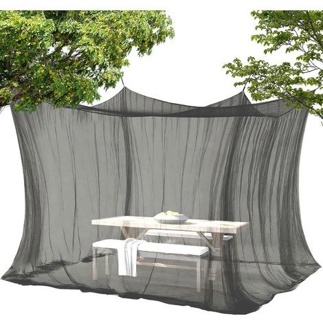 Filet Anti-Mouches pour Le Patio Drapés en Moustiquaire Mesurant 3,00 X 3,00 X 2,50 M Barrière Anti-Mouches  pour La Terrasse Le Jardin L'arrière-Cour La Cour Pergola Le Gazebo en Extérieur (1/5)