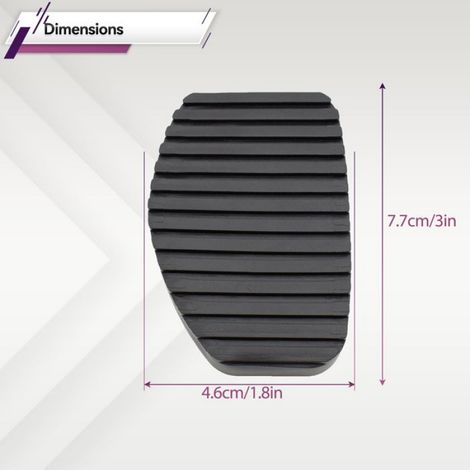 Couvres Pedale - Caoutchouc - Pour Citroën Berlingo Xsara Xsara Picasso Peugeot 306 405 406 407 508 607 - Lot de 2 (1/5)