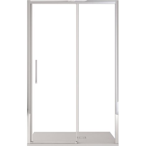 Porta Parete Doccia 110 cm 1 Anta Scorrevoe in Cristallo Trasparente 6mm H195 Bonussi Eliane (1/4)