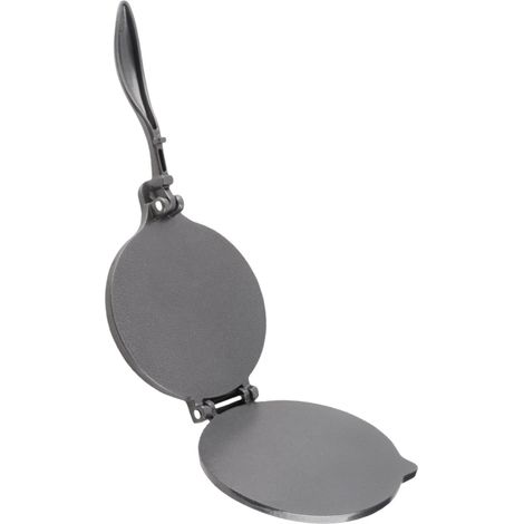 Beyamis Presse à tortillas manuelle en alliage d'aluminium, outil idéal pour la préparation de pizzas et de galettes de maïs, 16 cm, noir. (1/5)