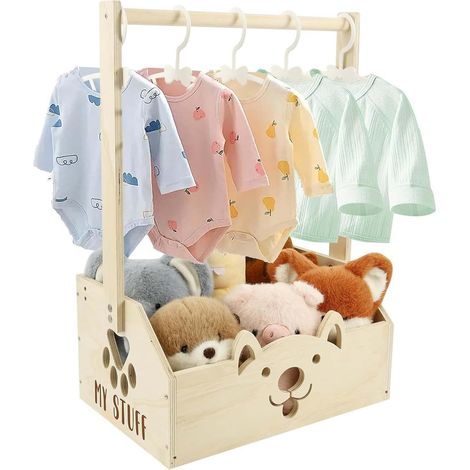 Coffre Rangement Baby Shower - Rangement En Bois Pour Couches Et (1/5)