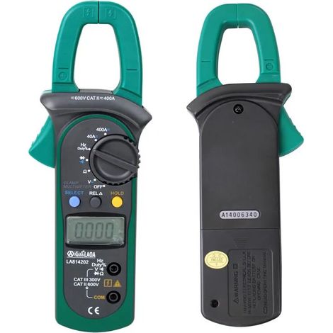 Digitales Multimeter mit Stromzange, AC/DC-Betrieb, hintergrundbeleuchtetes LCD-Display, 210 x 75 x 30 mm (1/4)