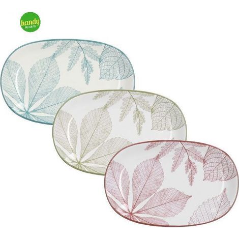 Vassoio ovale piano Natura Tognana 23 cm 3 colori assoriti