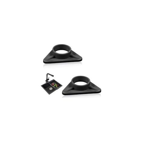 2 PCS Renfort d’évier en plastique pour robinetterie d'éviers en acier inoxydable,Stabilisation de Plomberie pour évier en Acier inoxydable à paroi Mince Stabilisateur Anti-balancement et Ress (1/4)