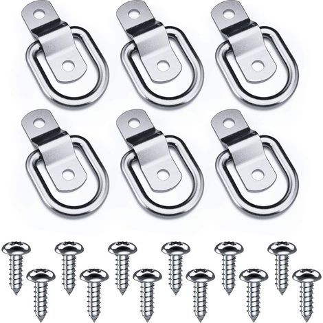 Anneau De Montage pour Anneau De Fixation 6 Pcs et 12 vis, Convient pour La Fixation De La Cargaison dans Les Bateaux, Les Remorques Et Les Bateaux De Voitures (1/5)