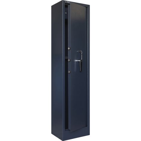 Viro armadio portafucili 5-7 posti cm35x28x145h 3+2catenacci con tesoretto colore blu fuciliera (1/2)