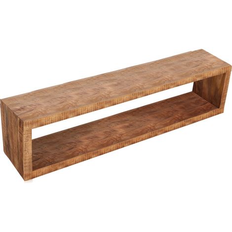 Étagère murale en bois de manguier avec structure ouverte pour cuisine et salon 80 cm - PANGIVO