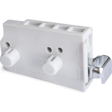 Emuca – Ferrures à visser pour éléments hauts Hook droite acier et plastique gris – Capacité 70 kg – Réglage en hauteur ±5 mm – 8921621
