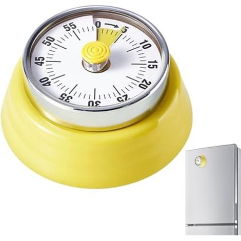 Timer da cucina manuale: allarme sonoro, conto alla rovescia, timer visivo da 60 minuti, meccanico, pratico ed efficiente promemoria per cucinare, preparare dolci, studiare, lavorare, per la produttiv