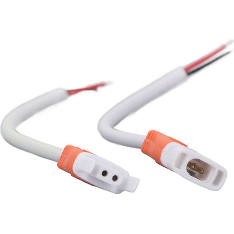 10 connecteurs rapides pour ruban LED 16AW 2 broches, prises mâle et femelle avec câble, lot de 10, portables (1/5)