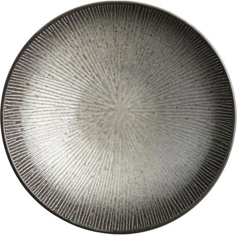 Lot de 6 Assiettes Creuses "Atelier" Gris (1/2)