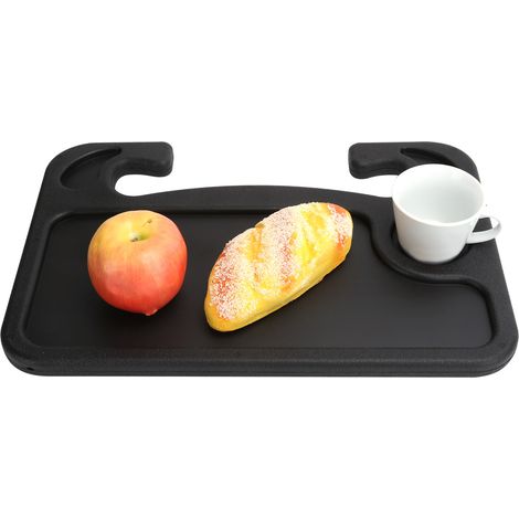 Plateau repas multifonctionnel avec porte-gobelets, plateau de voiture, support de bureau pour ordinateur portable et repas. (1/5)
