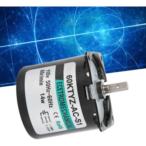 AC-Synchronmotor XD60KTYZ, 14W Permanentmagnet-Langsamläufermotor, drehmomentstarker und drehzahlsteuerbarer bidirektionaler Mikromotor, 80 U/min Mittelwelle, AC110V. (1/5)