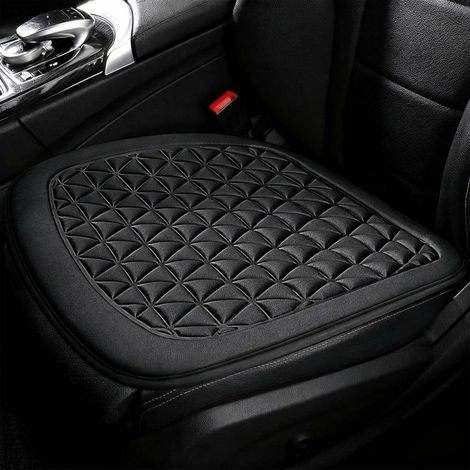 3D Diamond Pattern Car Seat Cushion, Cotton and Fabric Car Seat Cushion, Non-Slip Front Seat Cushions, All Season Comfort for Most Cars (Black, 48 x 46 cm) (1/5)