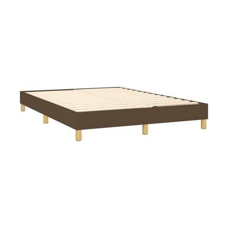 Sommier, matelas et éclairage LED de style Snowco, marron foncé, 140 × 200 cm, éclairage led d’ambiance, idéal chambre à coucher, style moderne, montage simple (1/5)