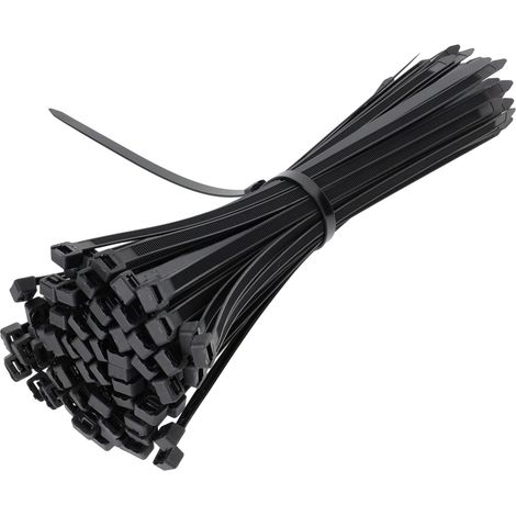 Lot de 100 serre-câbles résistants aux UV et aux déchirures Noir 7,8 x 300 mm (1/5)