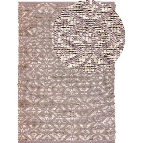 Teppich GERZE Rosa 160 x 230 cm Baumwolle