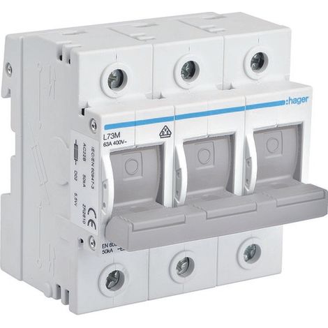 Interruptor fusible horizontal D02 3P 63A