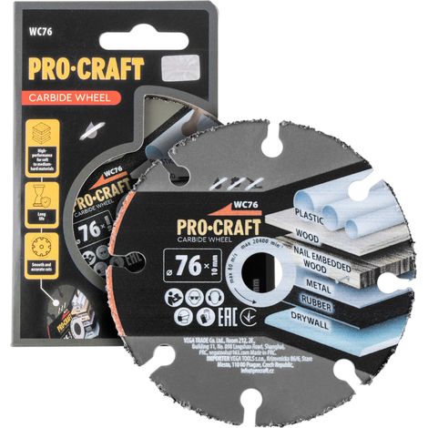 Disco da taglio in metallo duro Procraft WC76 76 x 10 mm (1/2)