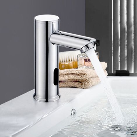 Robinet automatique avec capteur G1/2 pouce pour un nettoyage des mains sans contact (20 cm pour lavabo sous plan) (1/5)