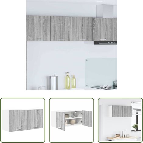 vidaXL Hängeschrank -  Hängeschrank Graues Sonoma 80 x 31 x 40 cm Holzwerkstoff (1/5)