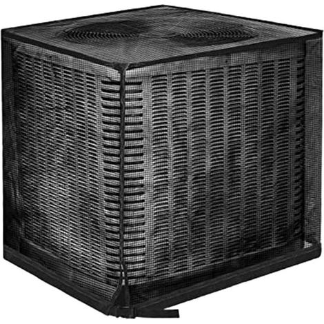 Housse de protection robuste pour climatiseur d'extérieur, 90 x90 x100cm,imperméable, résistante aux UV et à la poussière, pour équipement de jardin et cour, en tissu Oxford noir (1/5)