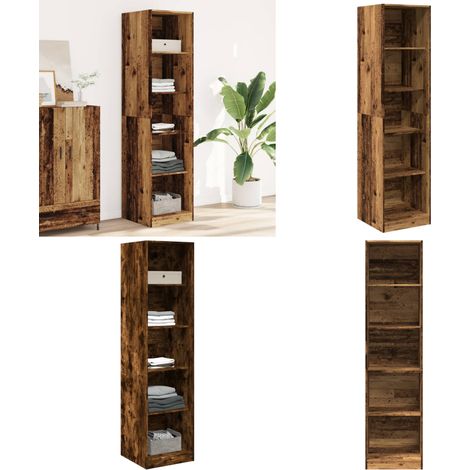 vidaXL Garde-robe vieux bois 50x50x200 cm bois d'ingénierie (1/5)