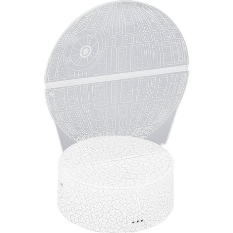 Veilleuse 3D rechargeable USB LED, lampe de chevet planète colorée en acrylique avec télécommande pour la décoration de la chambre (1/5)