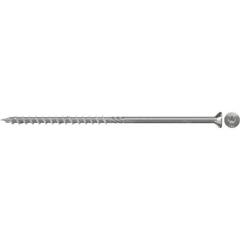 Fischer 100x Power-Fast 6 x 140 Tête fraisée acier inoxydable A4 Filetage partiel Vis à six lobes TX - 657404