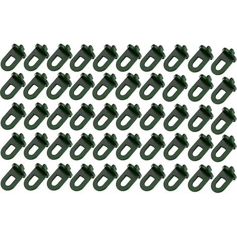 Clip di torsione per serre, kit di clip di torsione da 100 pezzi per serre, clip di torsione in plastica, clip angolari di estensione di fissaggio verdi per serre in alluminio, rete isolante, ombrello (1/4)