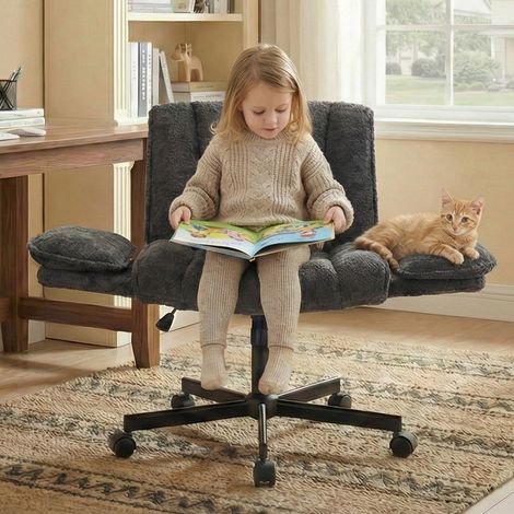 Ergonomischer Bürostuhl mit klappbaren Armlehnen, Air-Lordosenstütze, breiter Sitzfläche und Rollen, bis 150 kg