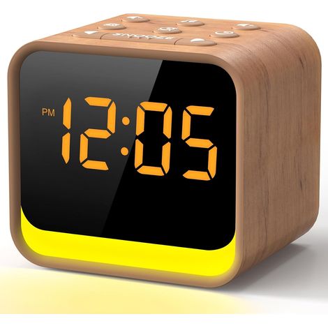 Radio réveil FM, Machine à Bruit Blanc avec 24 Sons apaisants, écran à luminosité réglable, 9 Sons d’Alarme, veilleuse 7 Couleurs, minuterie de Sommeil, Snooze, réveil Matin numérique Chambre (1/5)