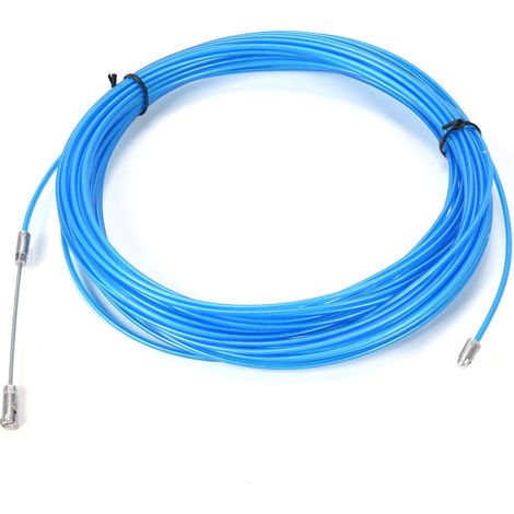 Câble en fil d'acier multifonctionnel, revêtu de plastique anti-oxydation, pour palan, levage et traction, couleur bleue (25 m / 82 pi) (1/5)