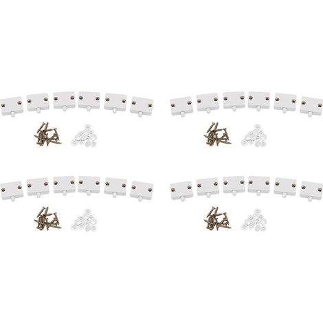 Lot de 24 interrupteurs LED pour éclairage de porte de placard, interrupteurs électriques pour lampes de placard/garde-manger (blanc), pour placard/armoire. (1/5)