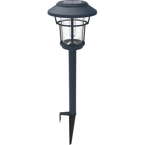 Lampe de pelouse solaire avec lumière jaune chaud, éclairage extérieur décoratif pour jardin, lampe à piquer avec panneau solaire (1/5)