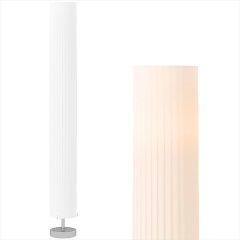 Lampadaire sur pied moderne en métal blanc lumière tamisée (1/5)