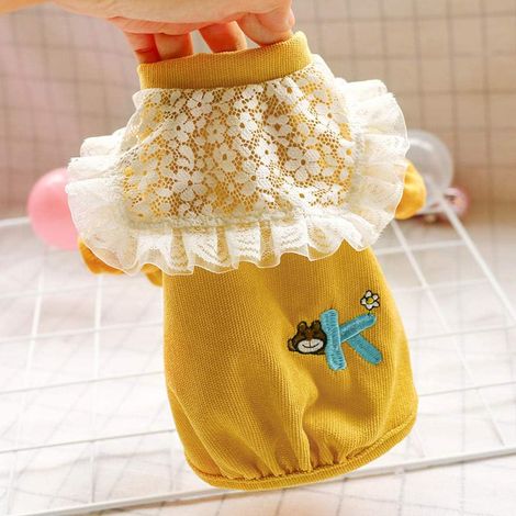 Sommerliche Hundebekleidung Spitzenhemd für kleine und mittelgroße Hunde Teddy Yor (1/5)