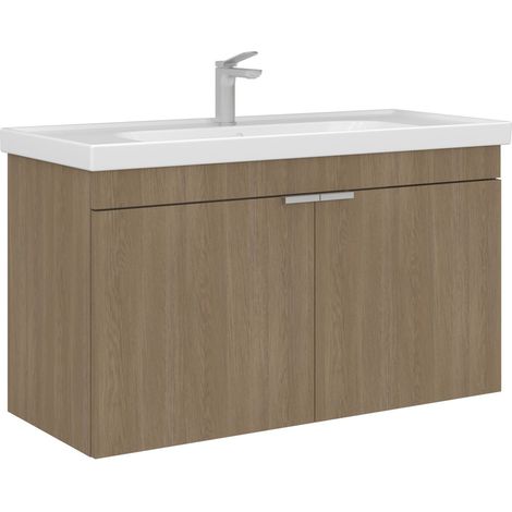 Waschtischunterschrank "Desna 100" – 100 x 45 x 58 cm – Sonomo Oak (1/3)