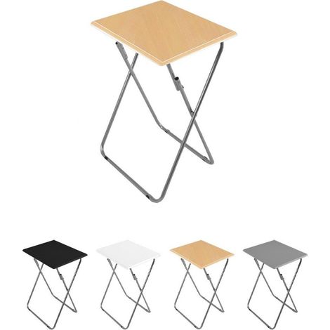 Mesa Plegable Portátil Rectangular – Mesa Auxiliar Abatible 48 x 38 x 66 cm
