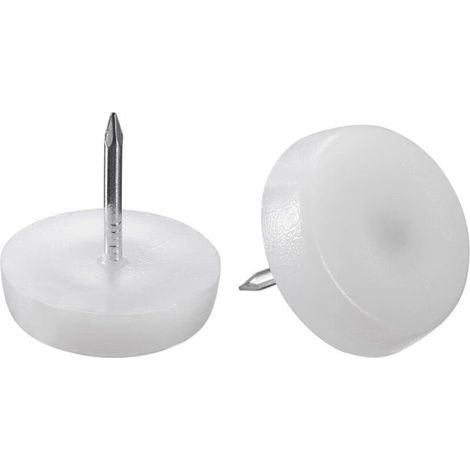 Patin Glisseur Clouer Pied Chaise Table Protection Tampon Vis 20mm Dia Plastique 20Pcs (1/4)
