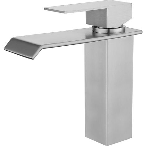 Robinet cascade en acier inoxydable 304, robinet carré pour lavabos et éviers (1/4)