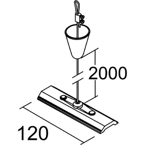 kit de suspension - pour rail 3 allumages aric 023 - blanc - aric 16345
