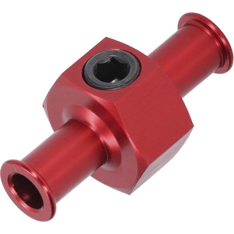 Adaptateur de manomètre de pression de carburant en forme de T, raccord de tuyau 3/8 pouce, raccord NPT 1/8 pouce, pièces automobiles universelles, rouge (1/5)