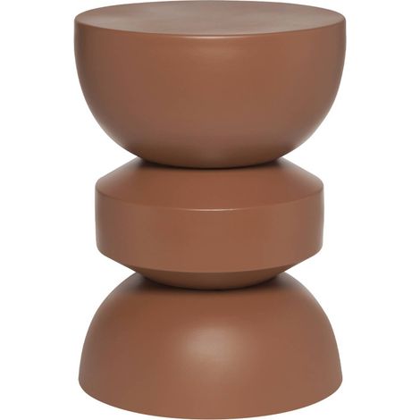 Side table, end table, nightstand metal Terracotta 32x32x43.5 cm - Assa