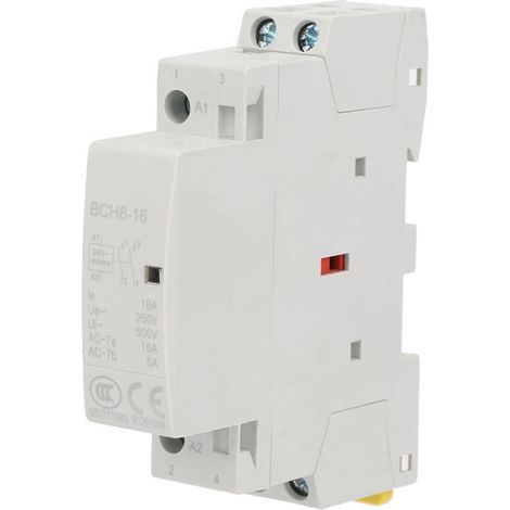 Contacteur secteur domestique 2P 16A 24V 2NO 50/60HZ sur rail DIN, haute qualité (1/5)