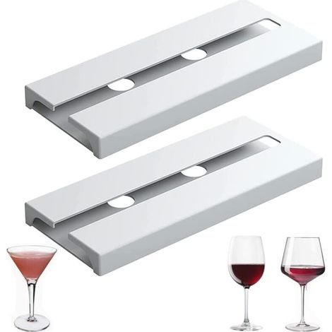 (Blanc, 2)25.3112cm porte-verre à vin suspendu - Pas de perçage nécessaire, grande capacité, porte-verre à vin suspendu pour le bar de la cuisine (1/5)