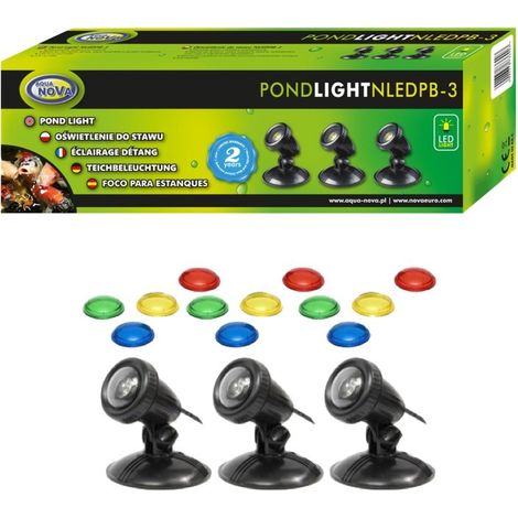 3 Spots Led 1W Immergeables Pour Bassin De Jardins Et Étangs Extérieurs (1/3)