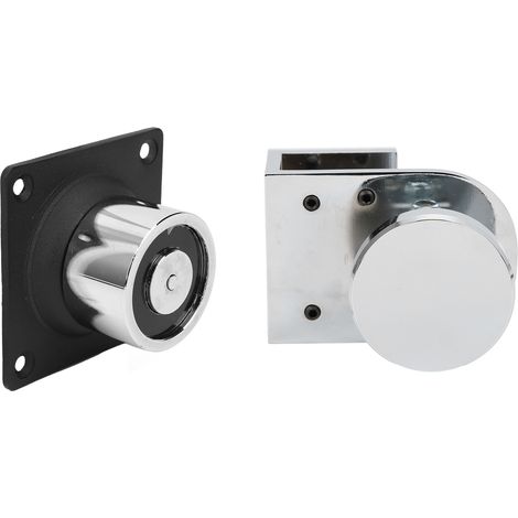 Butée de porte électromagnétique 12V/24V, ventouse 60KG pour portes coupe-feu en verre sans cadre (1/5)