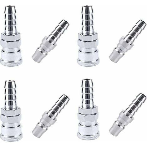 8 Pcs Tuyau De Conduite D'air Compresseur Raccord. SH20 + PH20 Flexible D'air Raccords Rapides. Raccords de Compresseur de Tuyau de Conduite D'Air. pour tuyau de 9 mm--